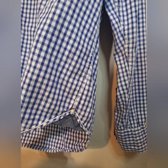 Thread & Cloth Small longsleeve blue gingham button-up - Picture 5 of 8